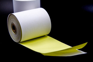2-Ply Carbonless Receipt Paper Rolls White / Canary