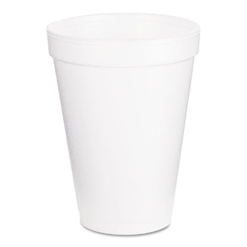Dart 12J16 Foam Drink Cups, 12oz, White, 300/Carton