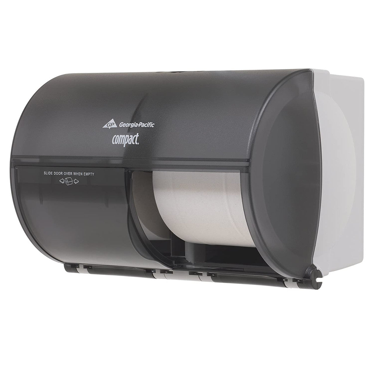 Compact 2-Roll Side-by-Side Coreless High-Capacity Toilet Paper Dispenser