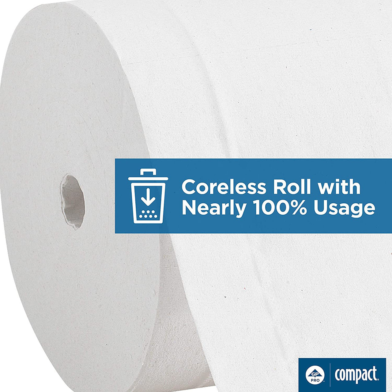 Compact 2-Roll Side-by-Side Coreless High-Capacity Toilet Paper Dispenser