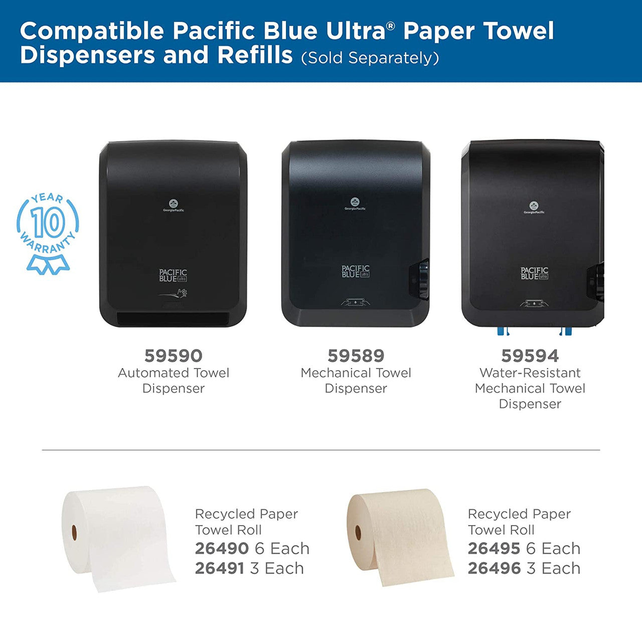 Georgia Pacific 59589 Pacific Blue Ultra Paper Towel Dispenser