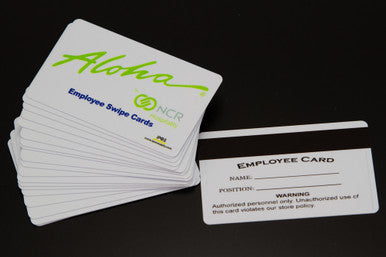 Aloha POS - Magnetic Swipe Employee ID Cards (10 Pack) - NEW