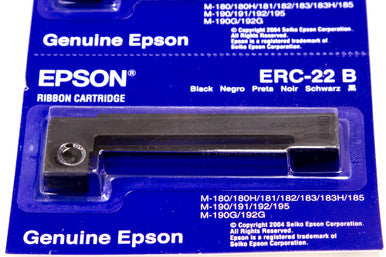 Genuine Epson ERC-22B Black Dot-Matrix Printer Ribbon (E65103)