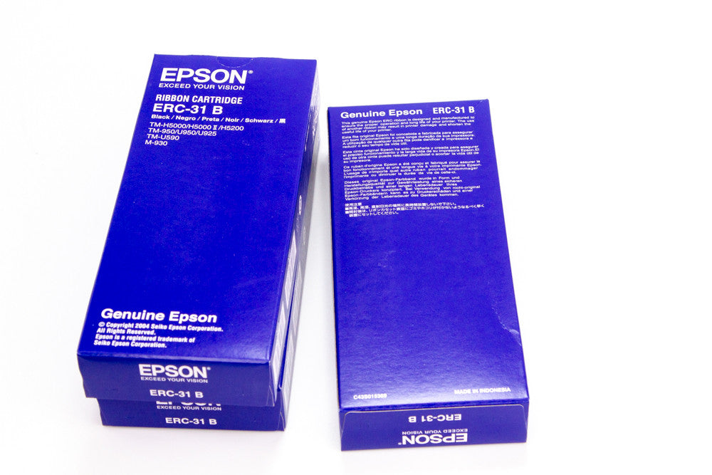 Genuine Epson ERC-31B Black Dot-Matrix Printer Ribbon TM-5000II/5200/U950/U925/U590 M-930