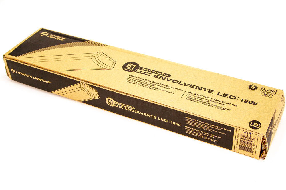 Lithonia Lighting FMLWL 24 840 Low-Profile LED Wraparound Flush Mount Light, 120V, 24-Inch, 4000K