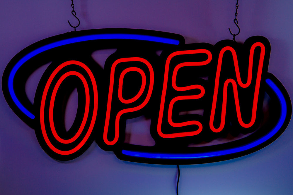 Ultra Bright Extra Large LED Neon OPEN SIGN 31.5 inch x 15.75 inch Steady Light for Business