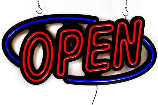 Ultra Bright Extra Large LED Neon OPEN SIGN 31.5 inch x 15.75 inch Steady Light for Business