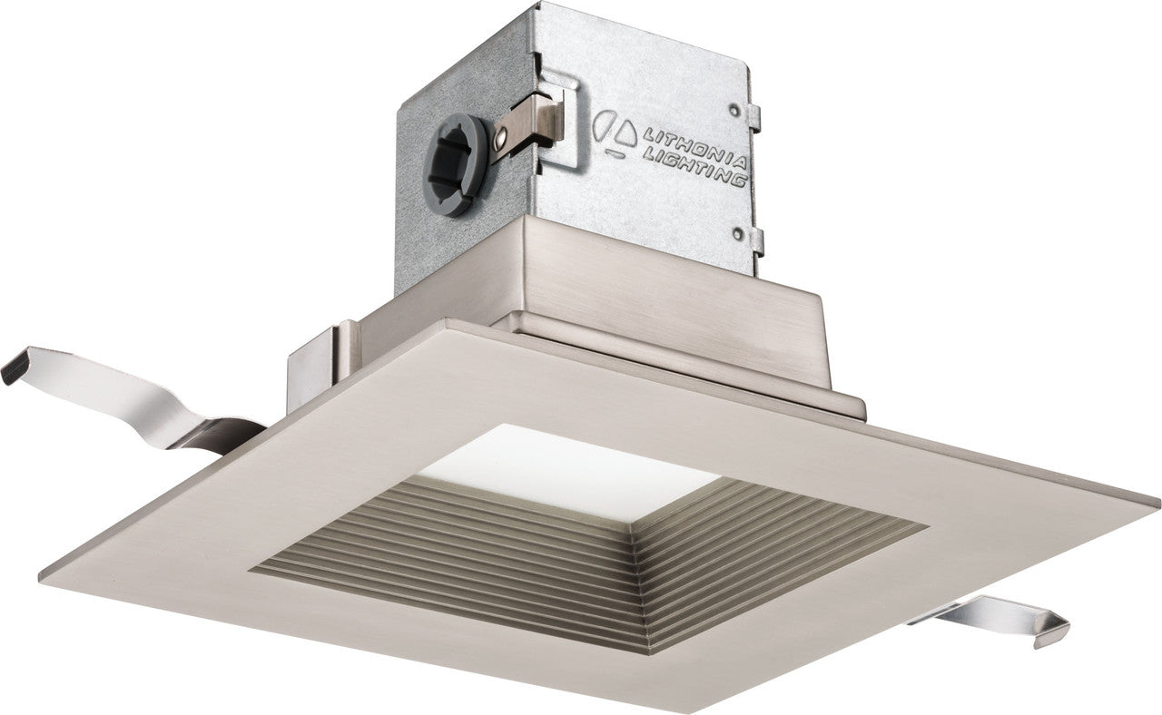 Lithonia OneUp 6-inch Brushed Nickel Square Direct-Wire LED Downlight