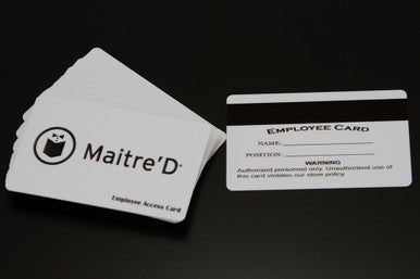 MaitreD POS - Magnetic Swipe Employee ID Cards (10 Pack) - NEW