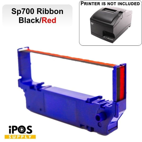 SP-700 Black and Red Ribbon (Box of 60) Ink Cartridge Compatible with Star SP-700BR, RC-700BR, SP-712, SP-742 POS Printer Ribbon