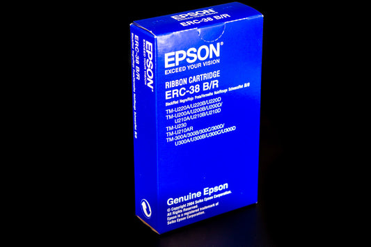 Genuine Epson Black/Red Print Ribbon (ERC-38BR), 1 Ribbons