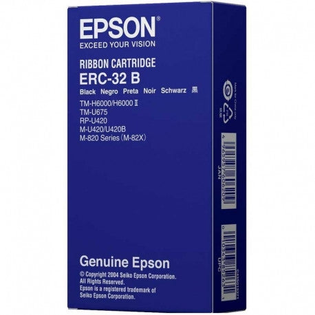 Genuine Epson ERC-32B Black Dot-Matrix Printer Ribbon (E65090)