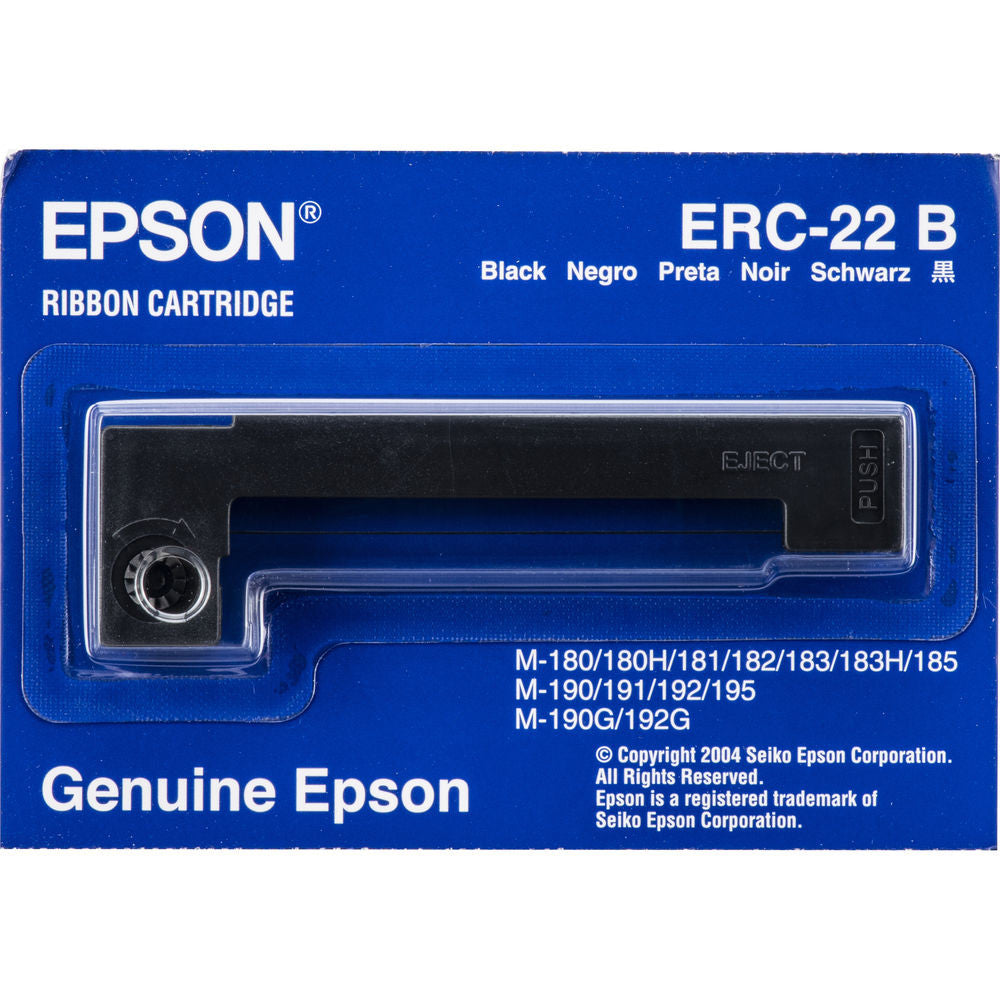 Genuine Epson ERC-22B Black Dot-Matrix Printer Ribbon (E65103)
