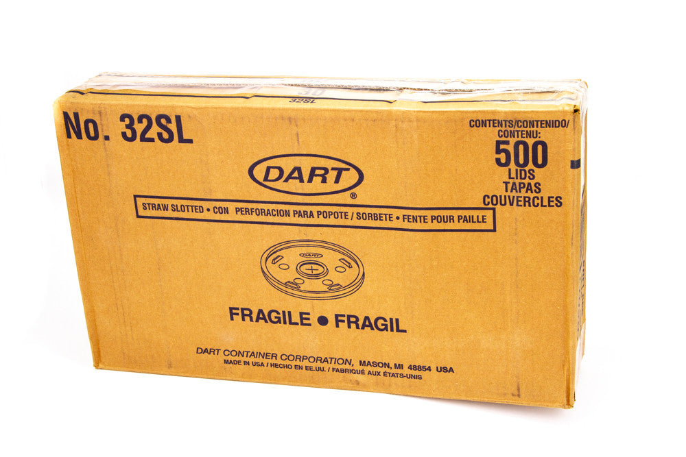 Dart 32SL Translucent Lid with Straw Slot - 500/Case