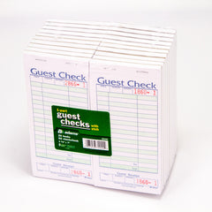 Adams 1-Part Guest Check with Stub - 50 Checks/book - 20 pk