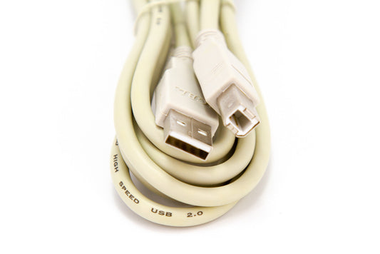 USB 2.0 Printer Cable - A-Male to B-Male Cord - 6 Feet (1.8 Meters), Beige