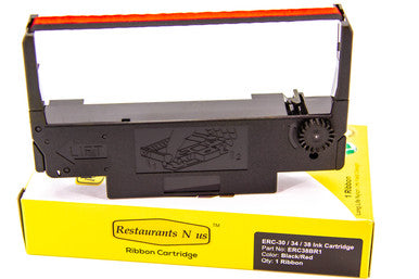 Epson-Compatible ERC-30/34/38 Black/Red Ribbon — Multi-Pack