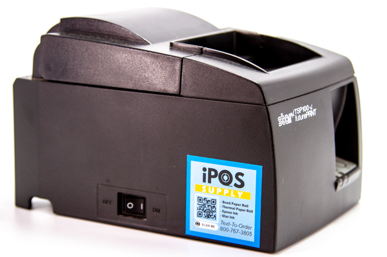Star Micronics TSP100 Thermal Receipt Printer, Black, USB W/Power Cord